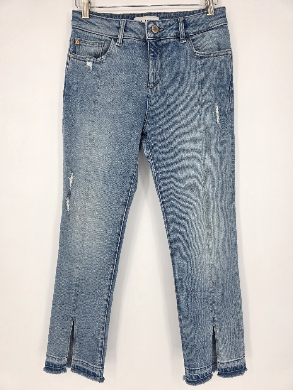 DL1961‎ Mara Instasculpt Straight Ankle Jeans 26 Lawrence Distressed Frayed Hem